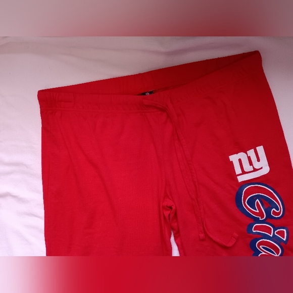 🆕NFL NY Giants Pajama Pants Womens Size Large Red & Blue - Picture 6 of 10
